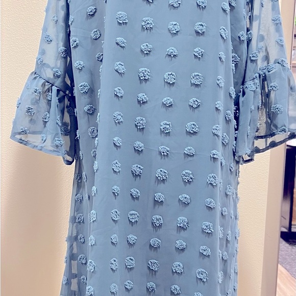 Chic Blue Textured Dress XXL - Picture 6 of 13